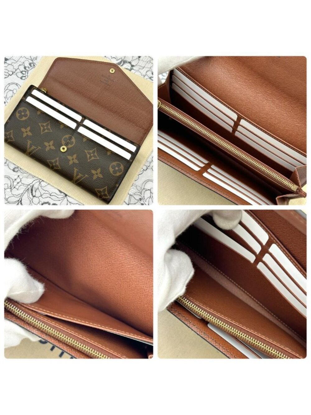Louis Vuitton Monogram Portefeuille Sarah Wallet - Picture 6 of 9